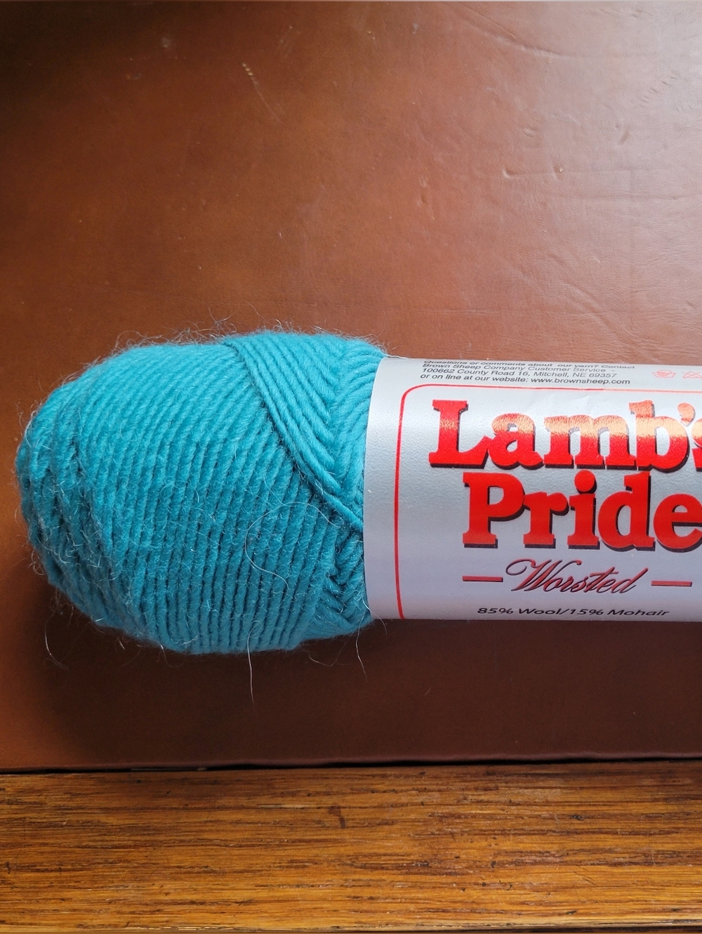 Lambs Pride Worsted Yarn 85% Wool 15% Mohair 4oz Skein USA Teal Haze
